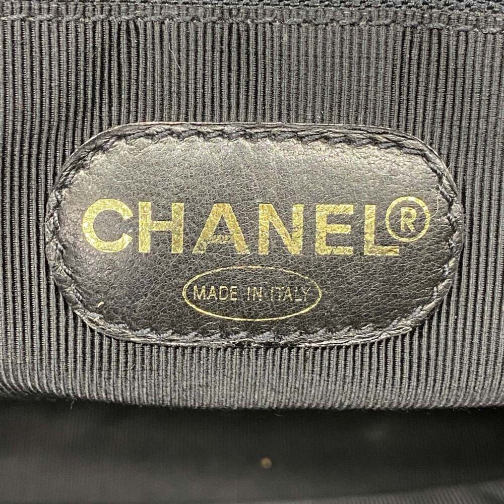 CHANEL Black Lambskin Leather Tote Bag - Picture 5 of 14